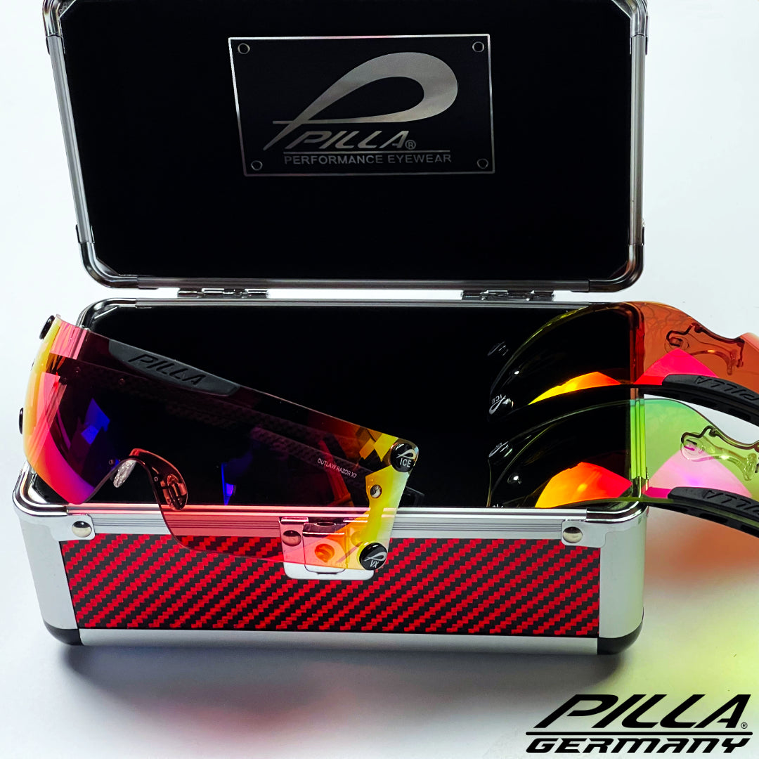Pilla Razor IPSC Allround Bundle von Pillagermany, inklusive Schießbrille, Gehörschutz und Zubehör für IPSC-Schützen.