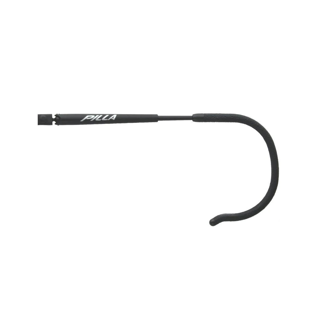 Schwarzer Pilla Outlaw X6 Kabelbügel mit Kabel-Temples, robustes Brillenaccessoire in Nahaufnahme