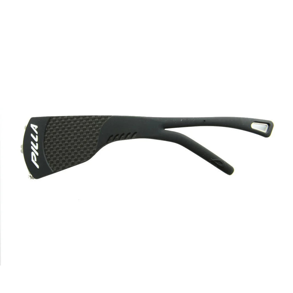 Schwarze Pilla Outlaw X7 Wide Bügelbrille mit breitem Rahmen und CXL-Temples, stilvoll und bequem.