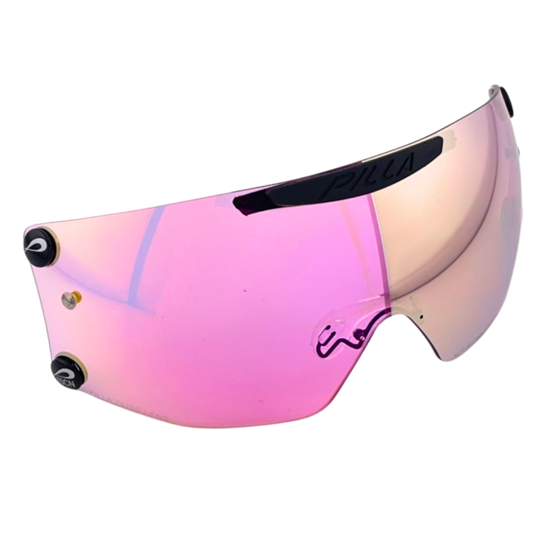 Wechselglas für Outlaw X6 70CN Kreuzdominanz Linksschütze in Blush Peach von Pilla, klarer Schutz für Sportbrille