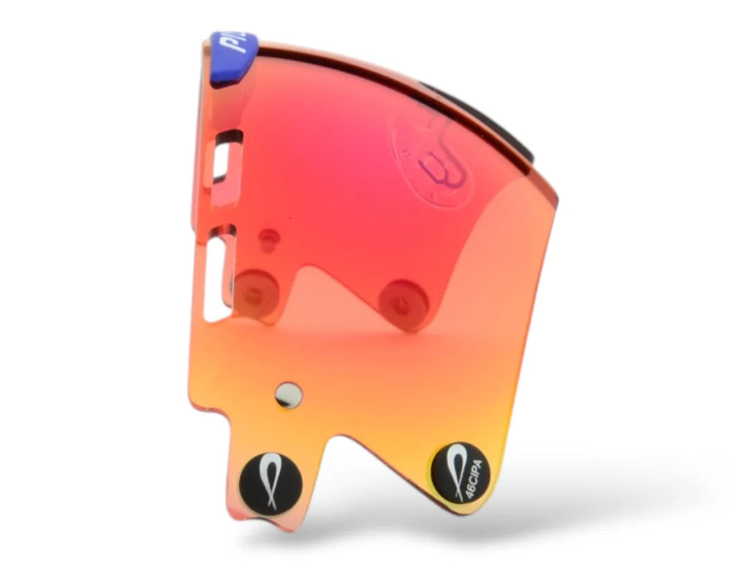Wechselglas ZEUS 46CIPA von Pilla mit Papaya-Design, klare Sicht, robustes Schutzglas für Sportbrillen