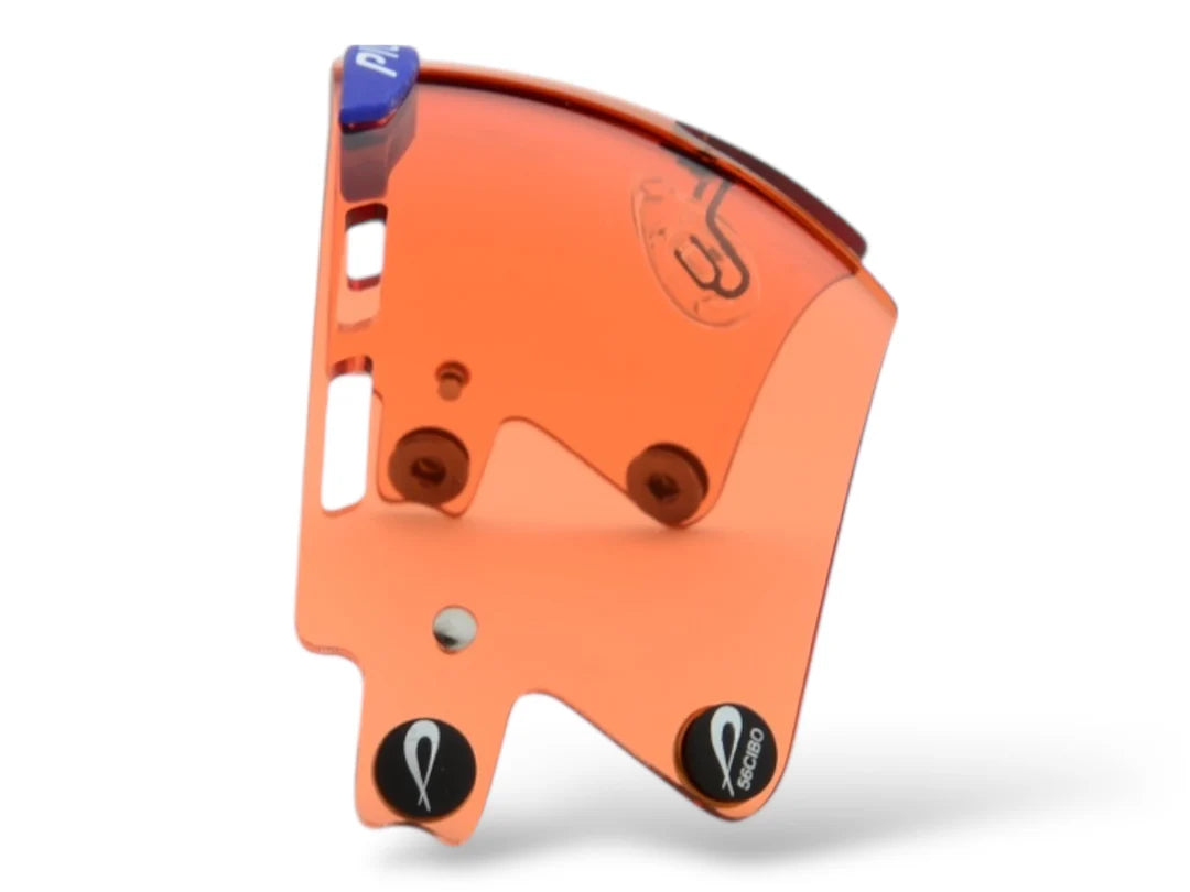 Wechselglas ZEUS 56CIBO von Pilla, Blutorange, mit transparentem Glas für das ZEUS-Brillengestell, elegante Farbgebung