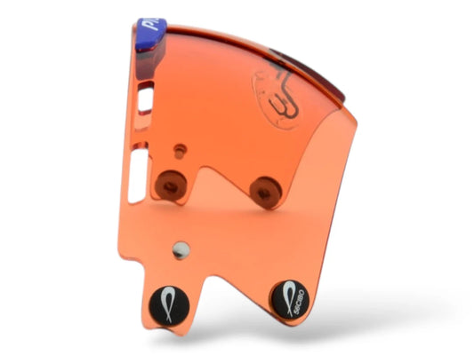 Wechselglas ZEUS 56CIBO von Pilla, Blutorange, mit transparentem Glas für das ZEUS-Brillengestell, elegante Farbgebung