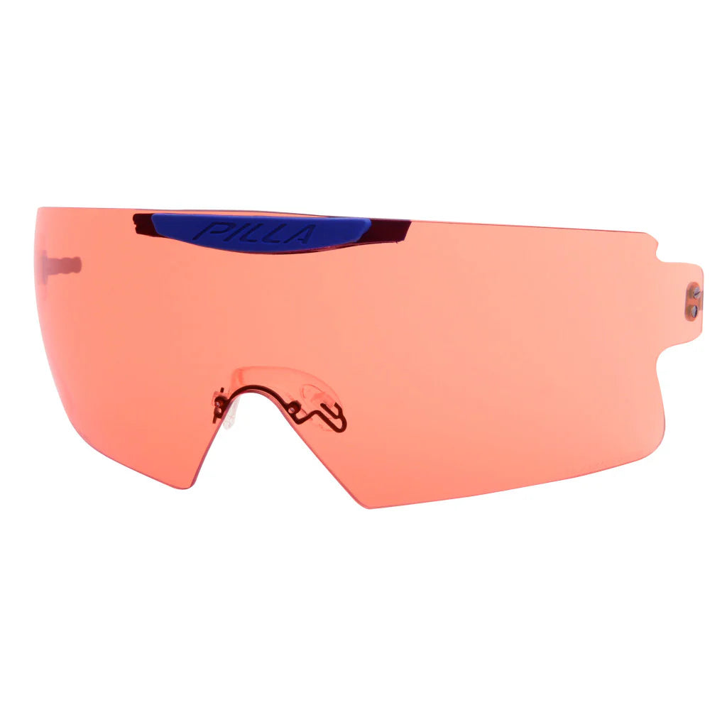 Wechselglas Vista Slim 56CIBO von Pilla, transparentes Glas mit Blutorangen-Design für Vista Brillen
